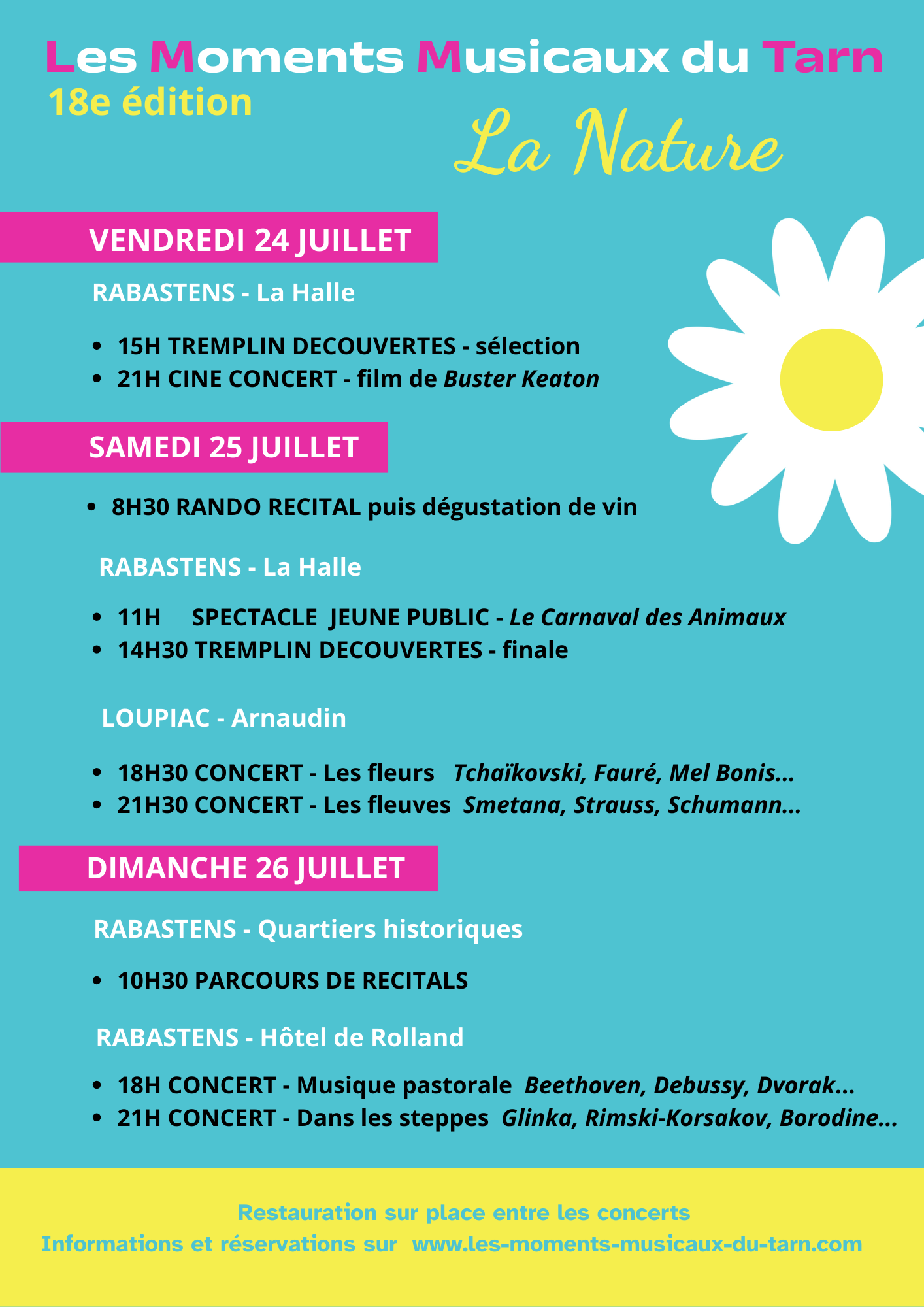 les grandes lignes du programme 2026