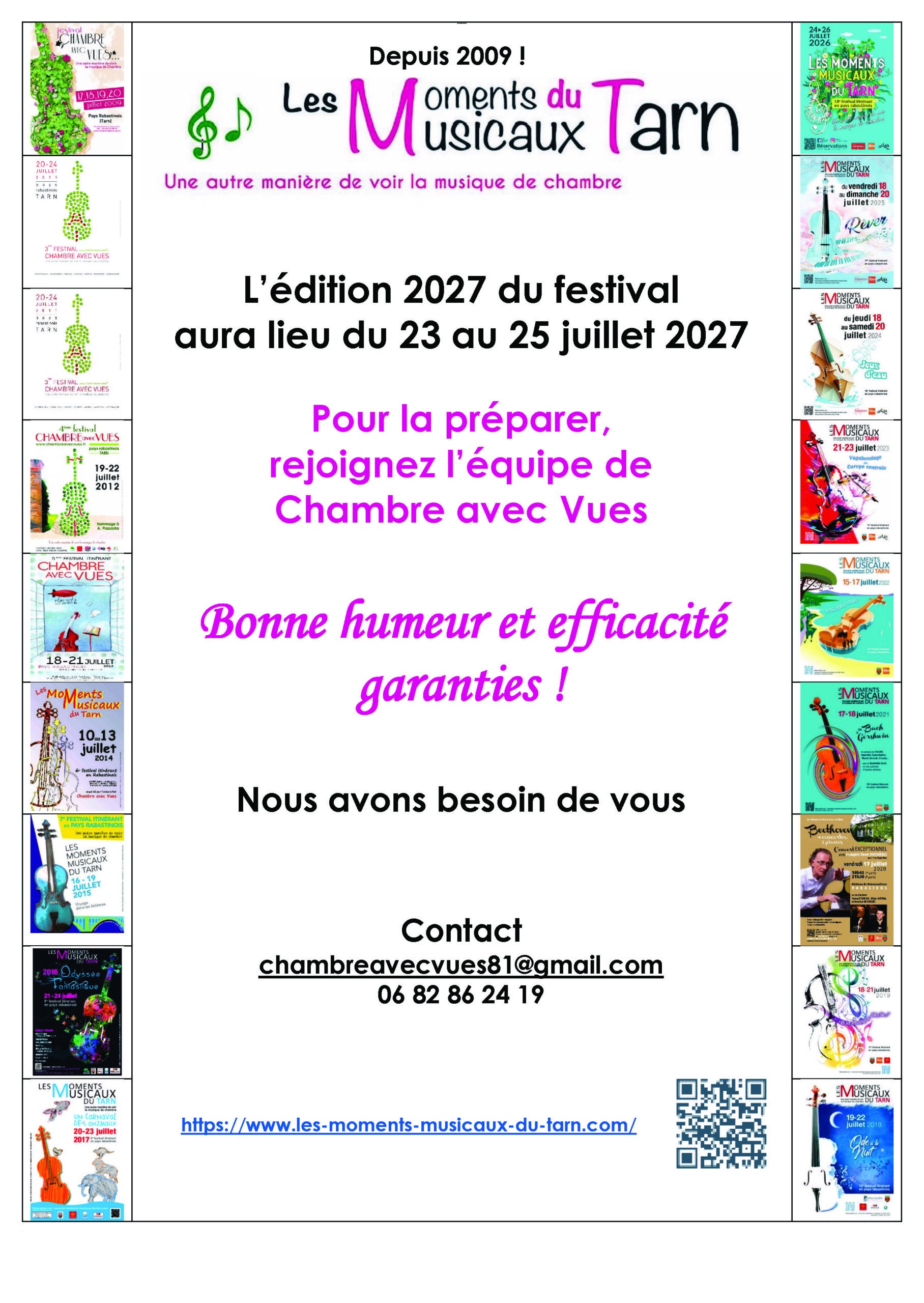 On a besoin de vous pour l'édition 2027